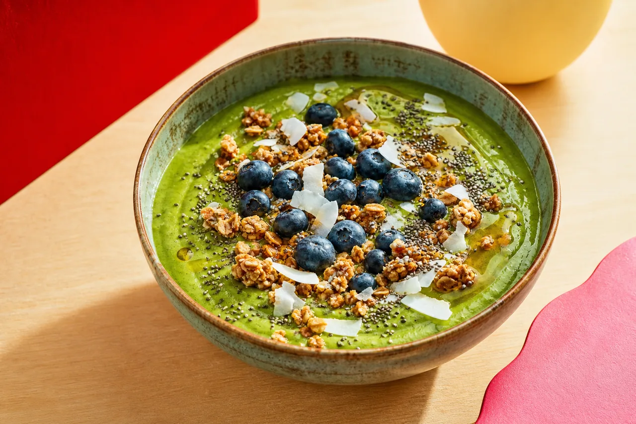 Smoothie bowl vert