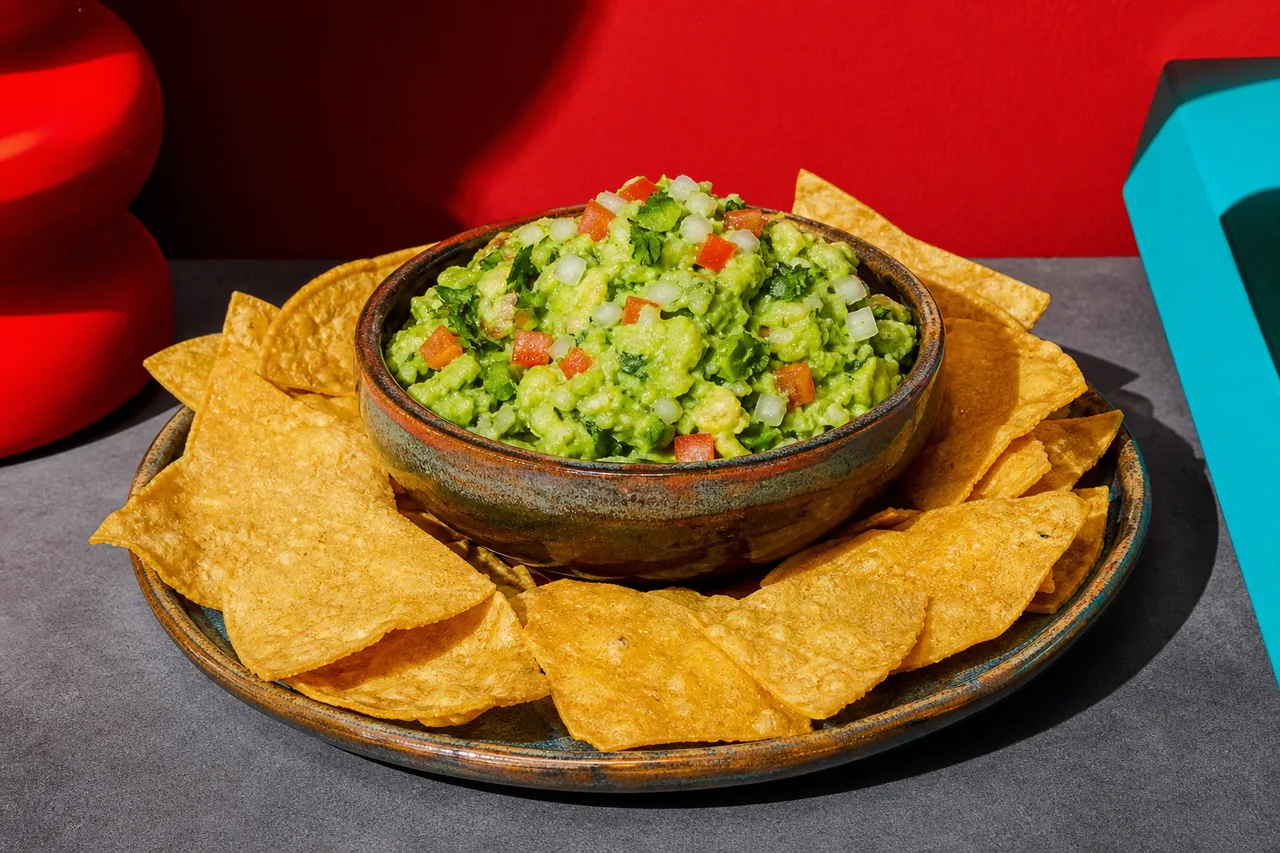 Guacamole et totopos