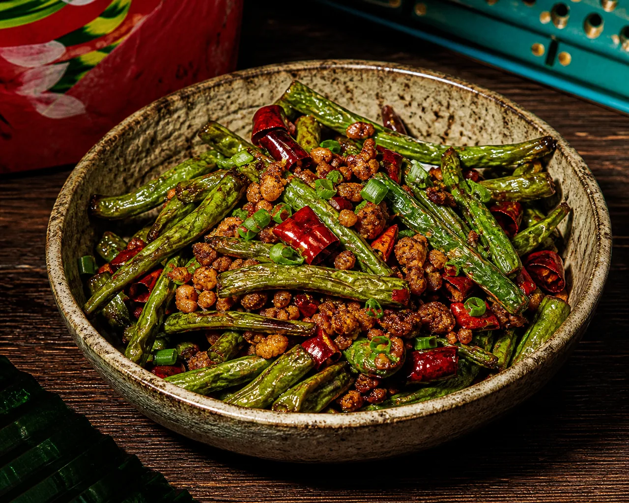 Haricots verts sautés à sec