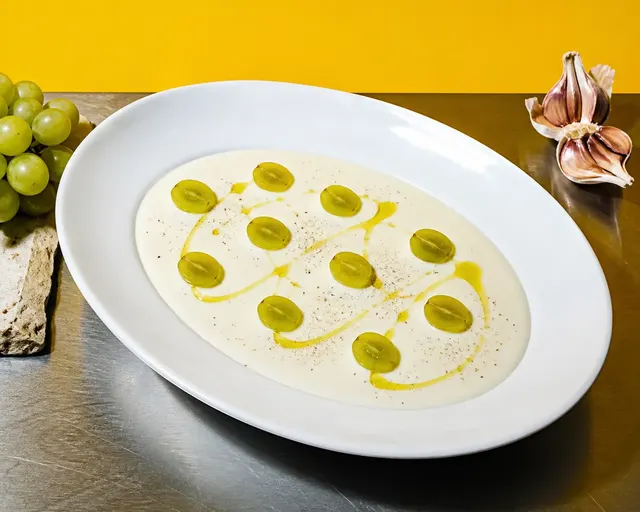 Ajo blanco, le gaspacho blanc aux amandes
