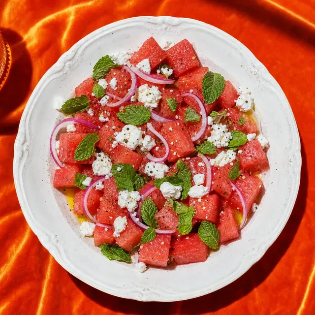 Salade pastèque-feta-menthe