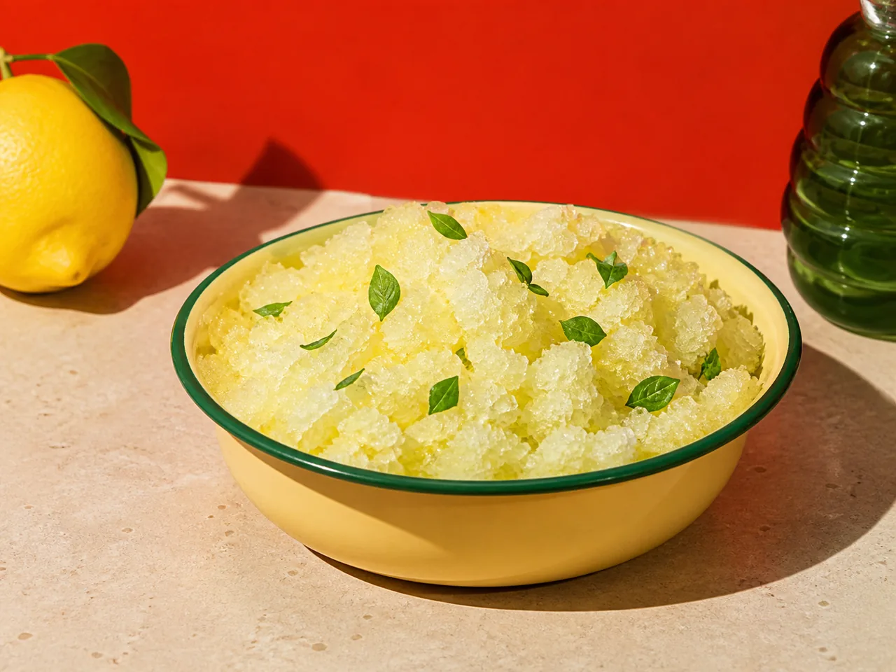 Granité citron-basilic