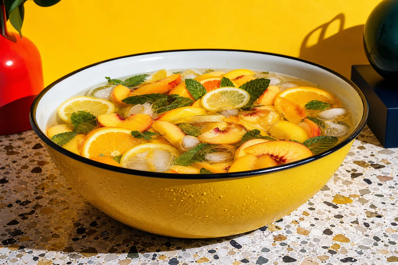 Sangria blanche aux pêches