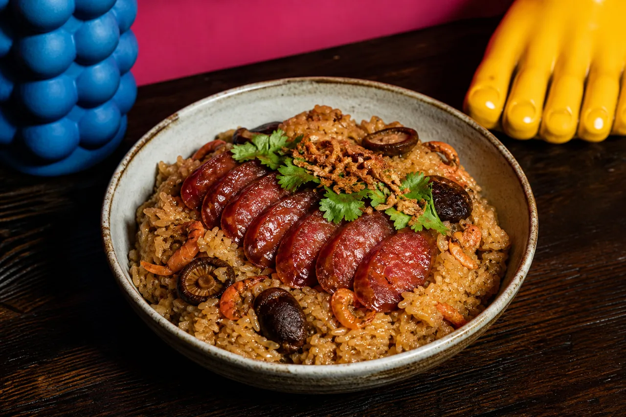 Saucisse taïwanaise et riz gluant