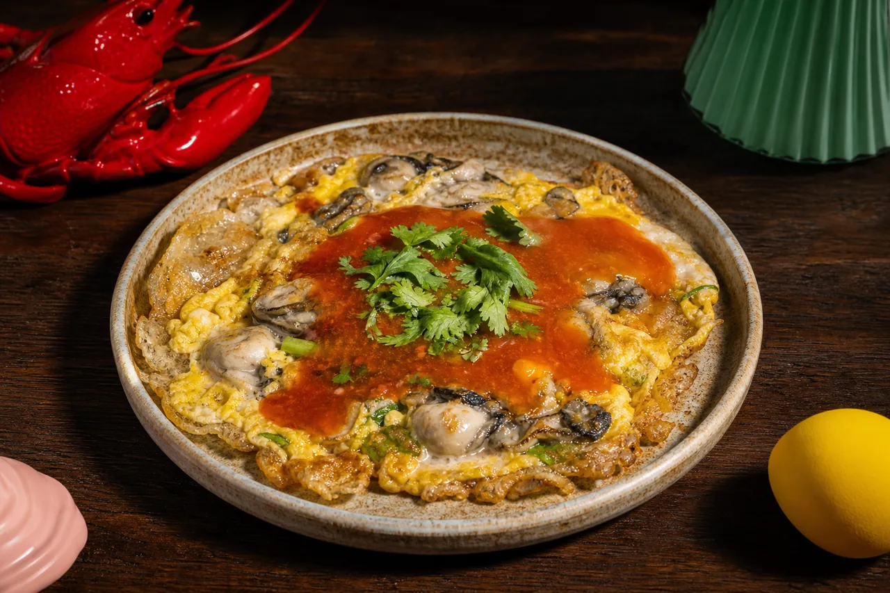 Omelette aux huîtres