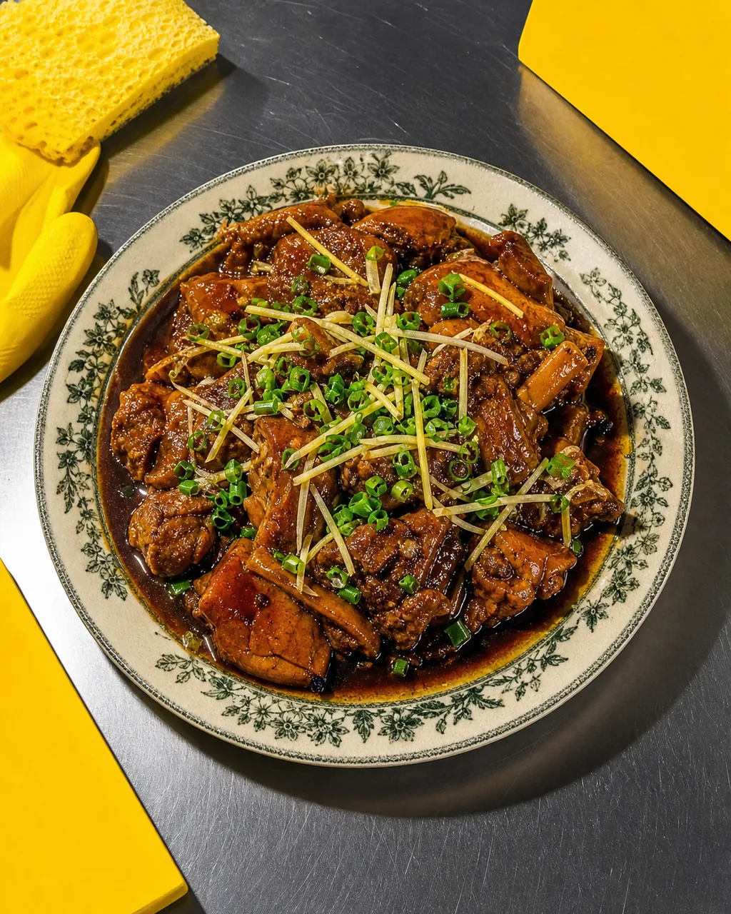 Canard braisé au vin jaune