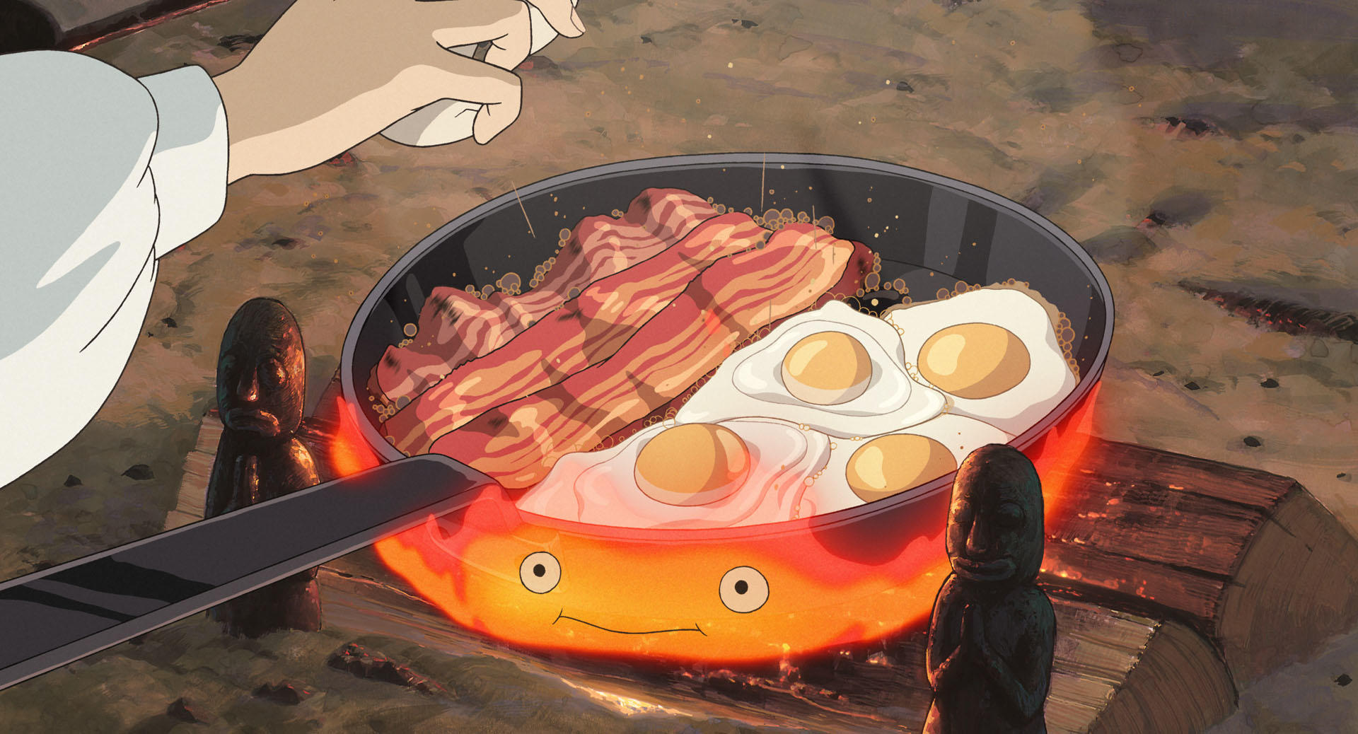 Le bacon et les œufs sur Calcifer