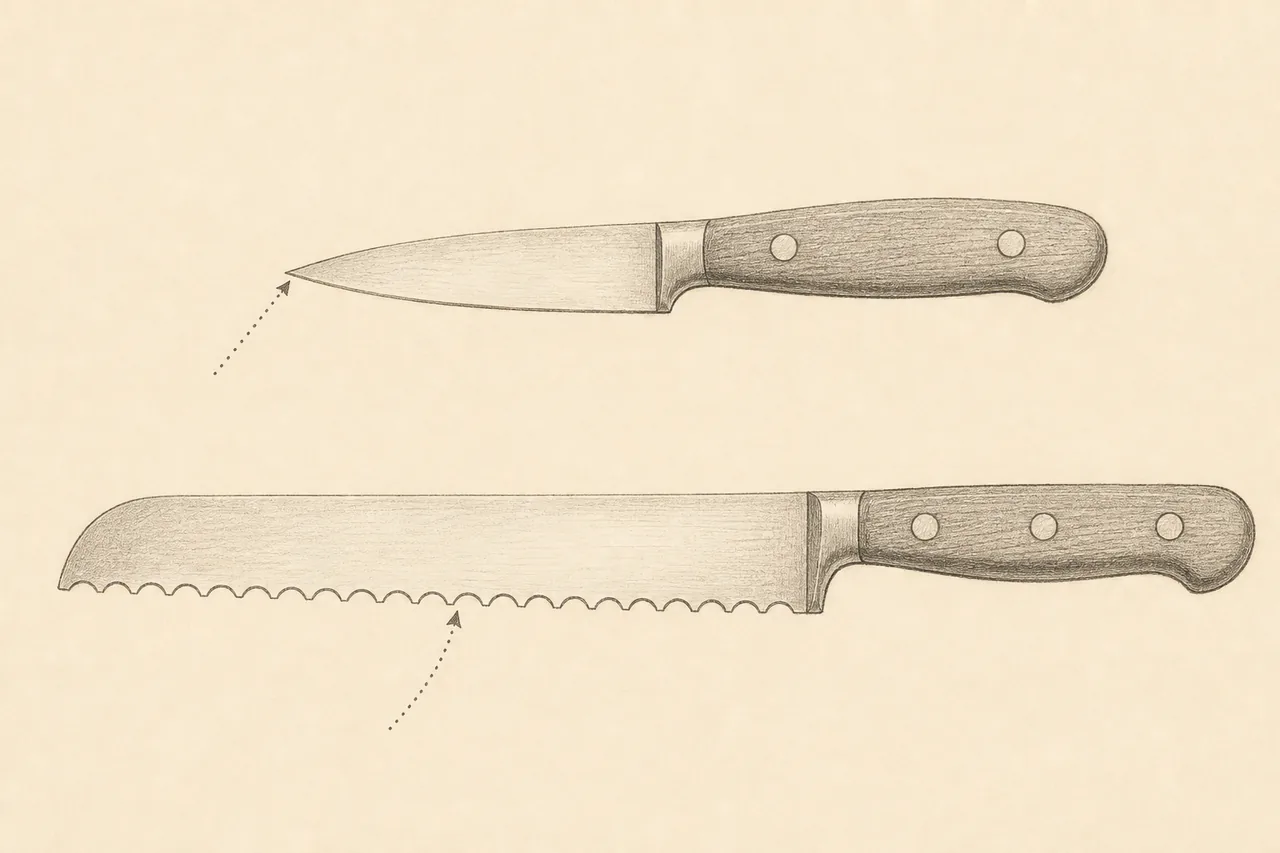 Couteau d'office et couteau à pain