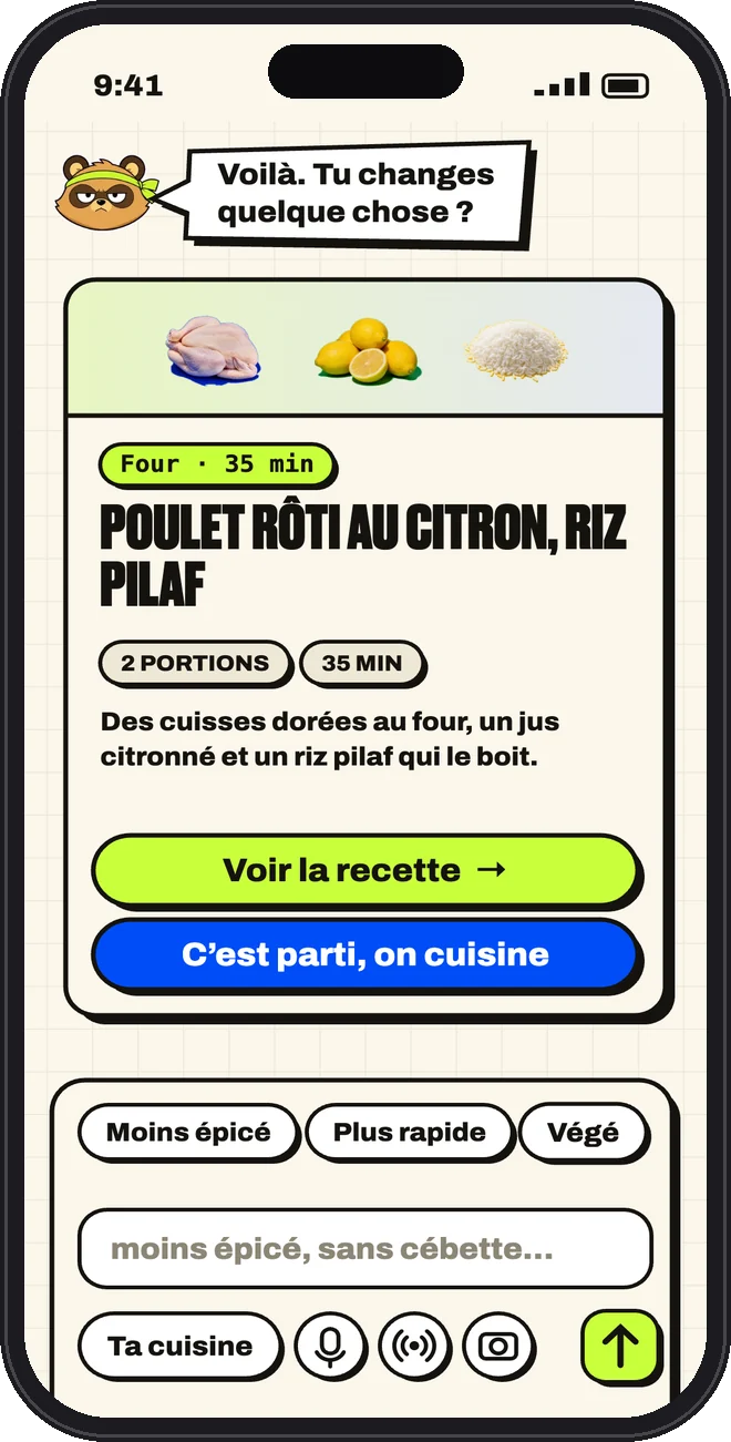 L'écran de composition d'Umay sur un téléphone