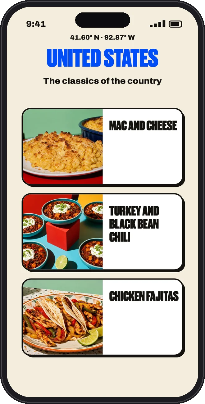The map of countries to cook in Umay