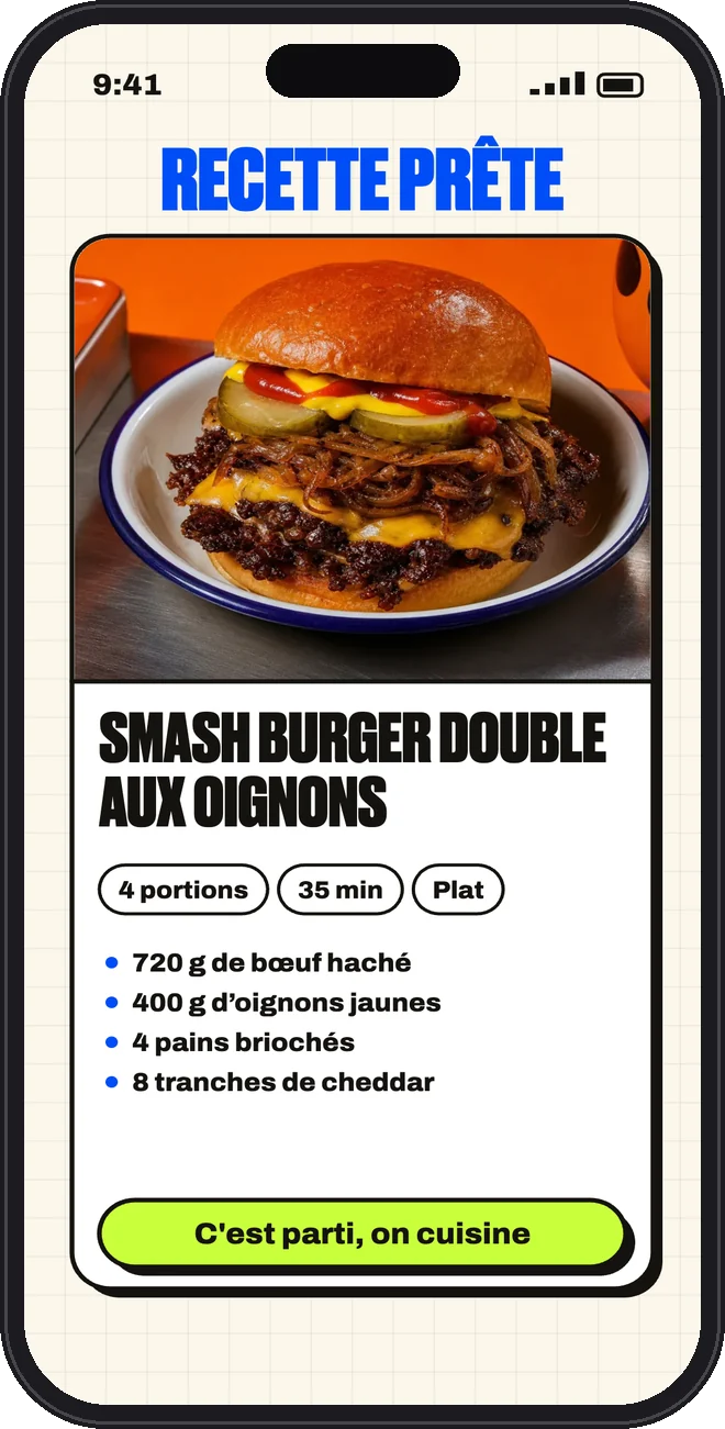 Écran Umay : une photo devient une recette